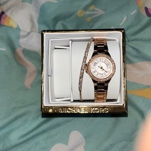Michael Kors watch, rose gold with diamonds